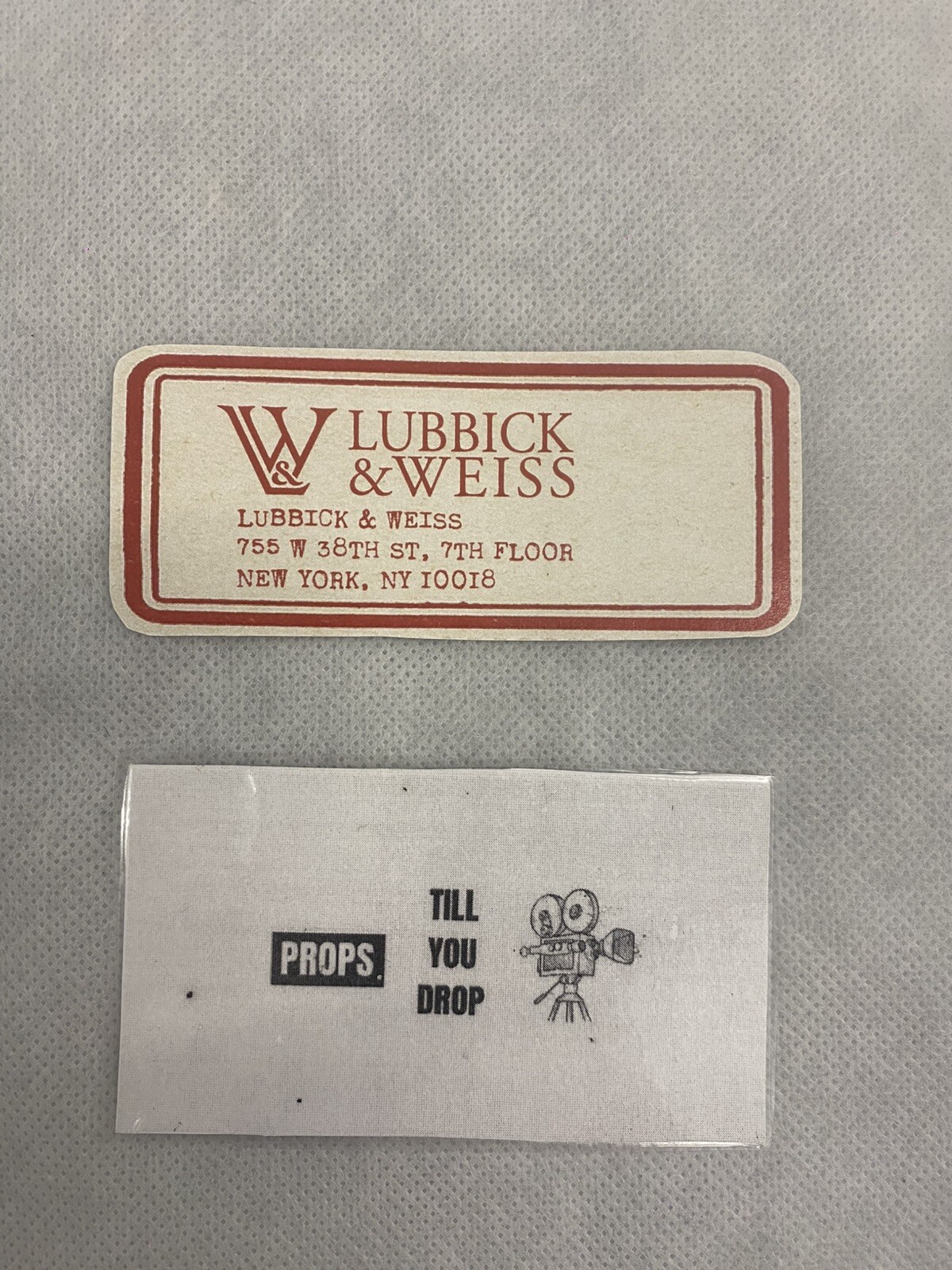 The Changeling Lubbick And Weiss Label Screen Used Movie Prop Film TV COA Rare