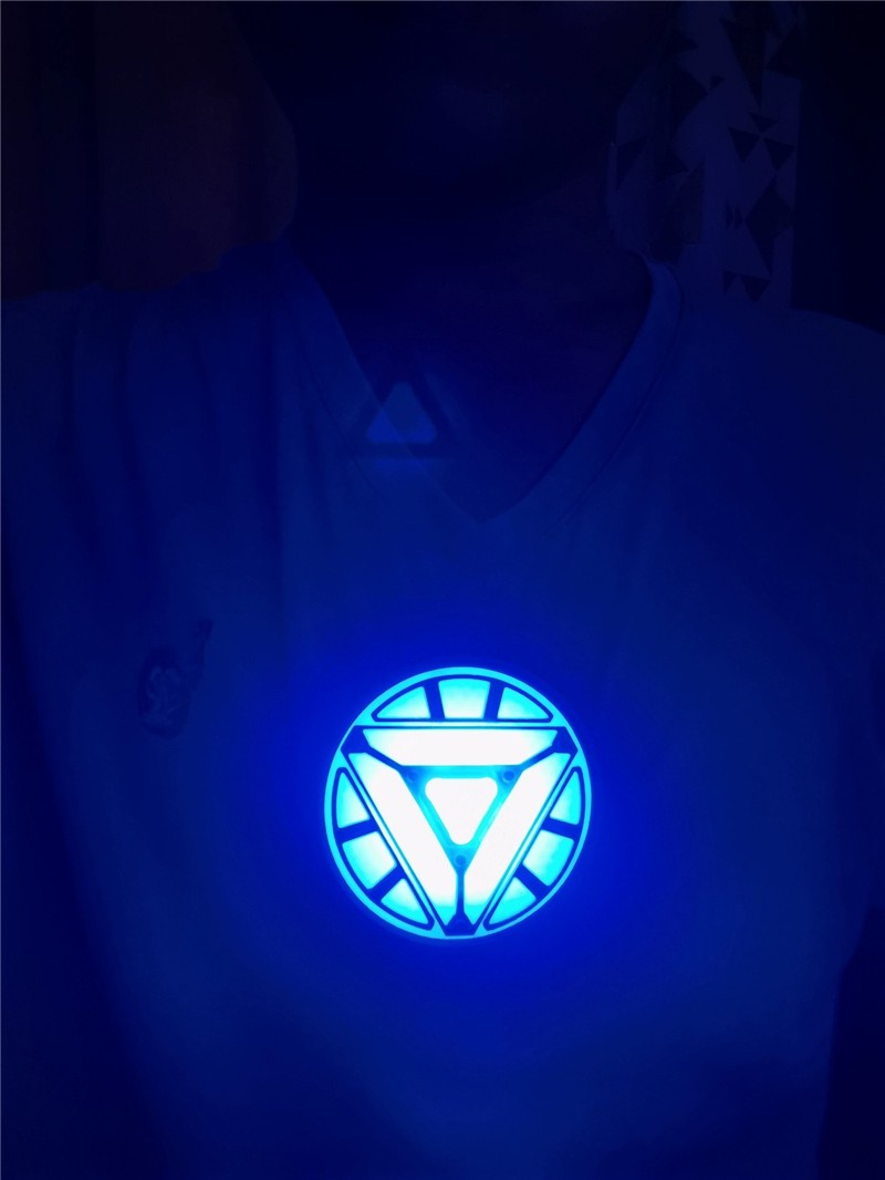Wearable MK6 Iron Man Arc Reactor Mark 6 LED Tony Chest Light Touch Switch