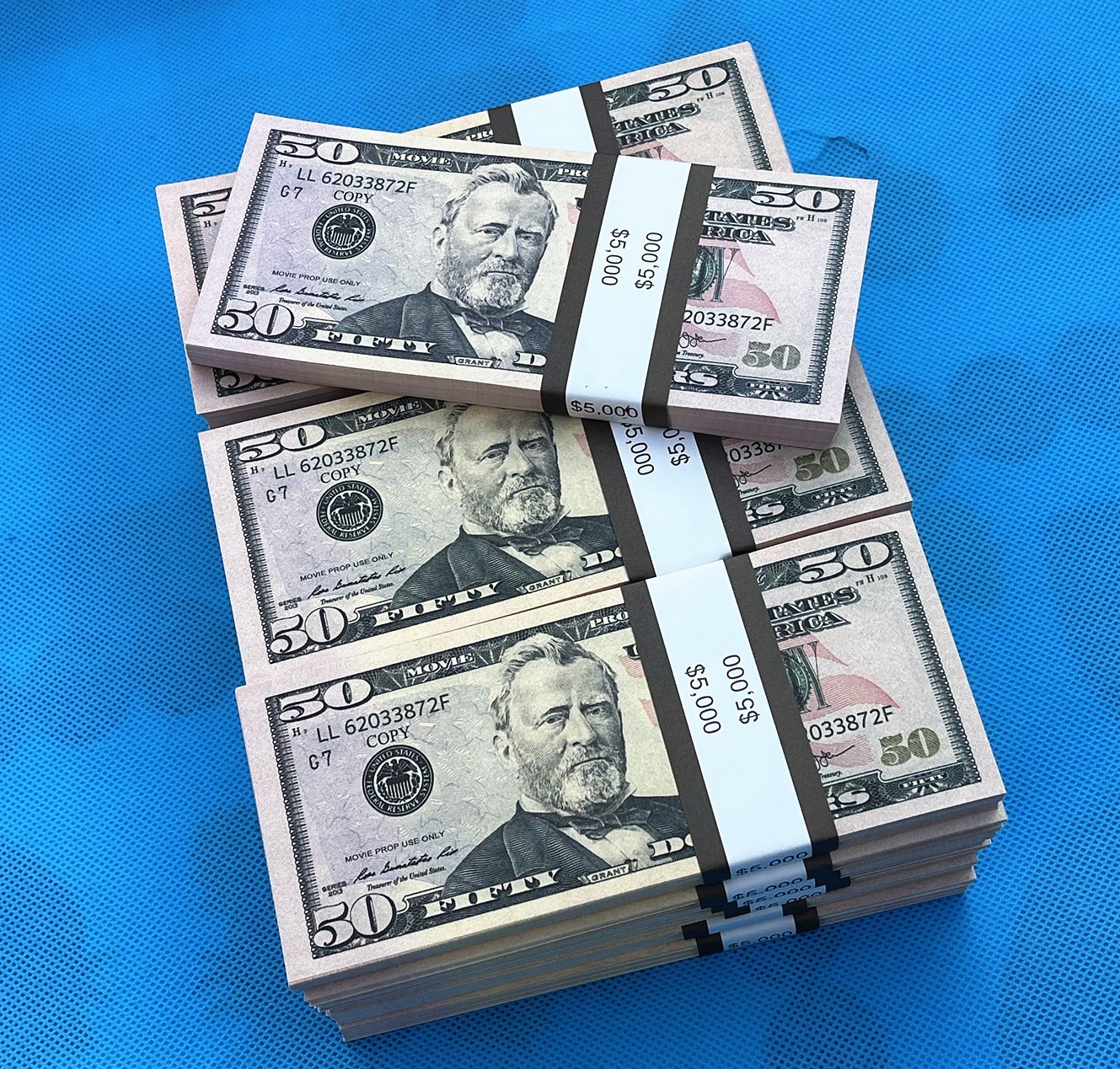 1000 Pieces $50 Bills Prop Replica Money for Movies, Parties, Tik Tok, Instagram
