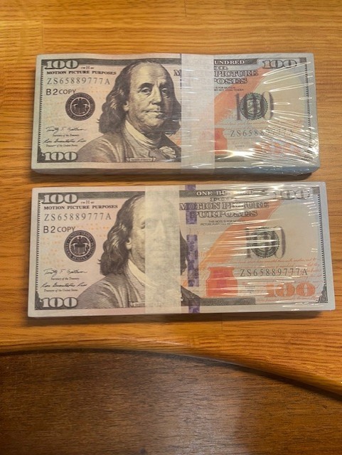 $100 Bills 20K Prop Replica Money for Movies, Parties, Tik Tok, Instagram, 200x