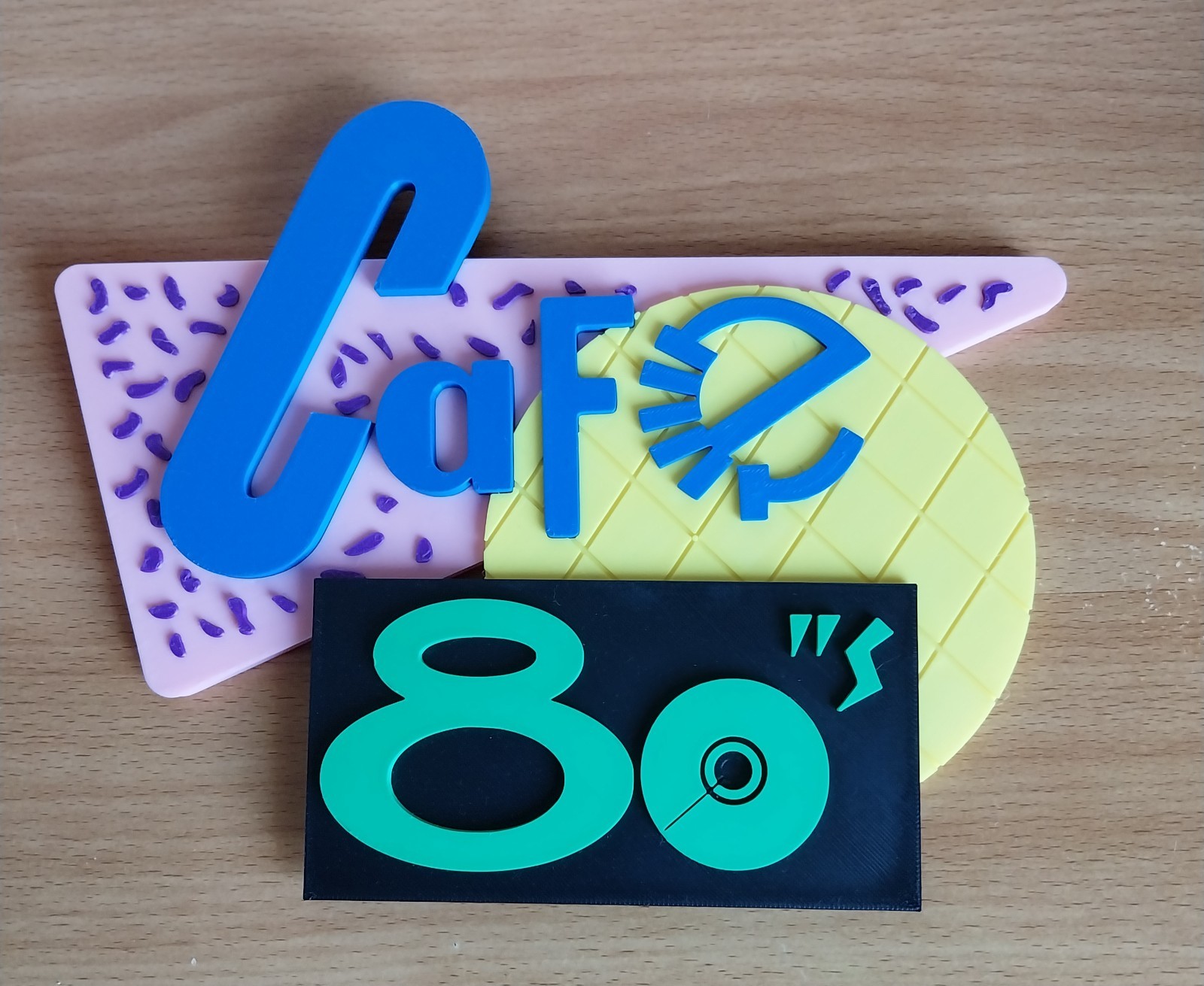 Back To The Future Cafe 80’s Multicoloured 3d Printed Replica Sign 2015 Retro